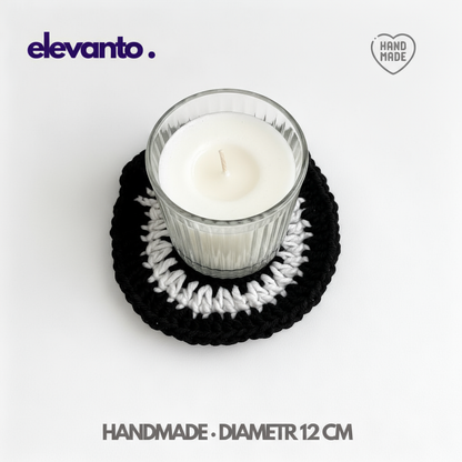 Crochet Coaster Black Ice