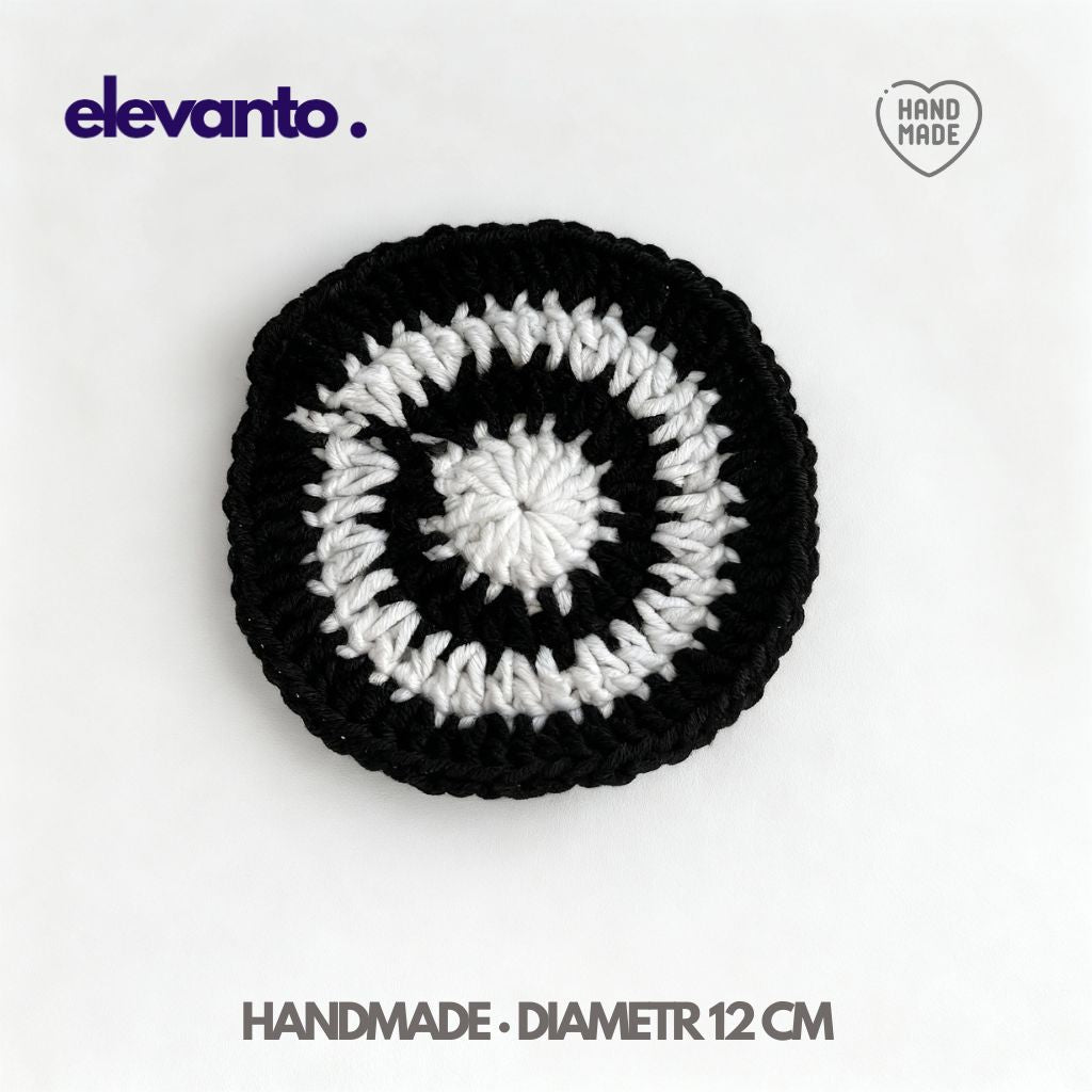 Crochet Coaster Black Ice