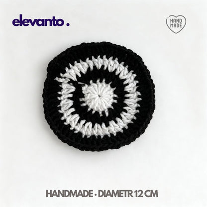 Crochet Coaster Black Ice