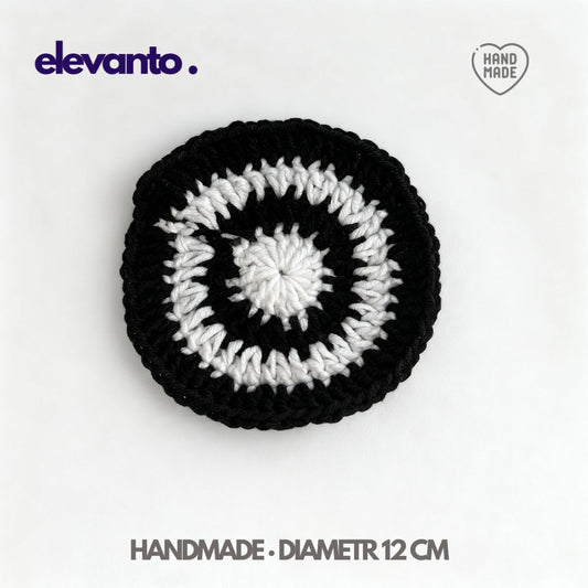 Crochet Coaster Black Ice