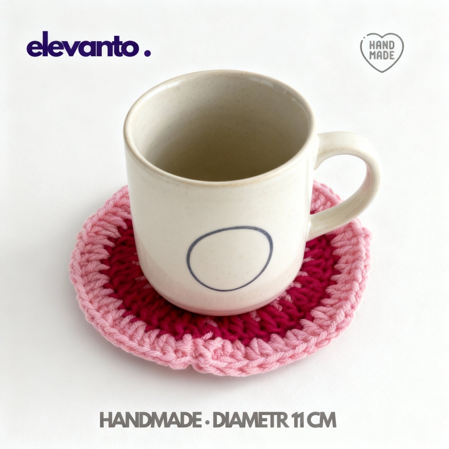 Crochet Coaster Black Pink In Your Area