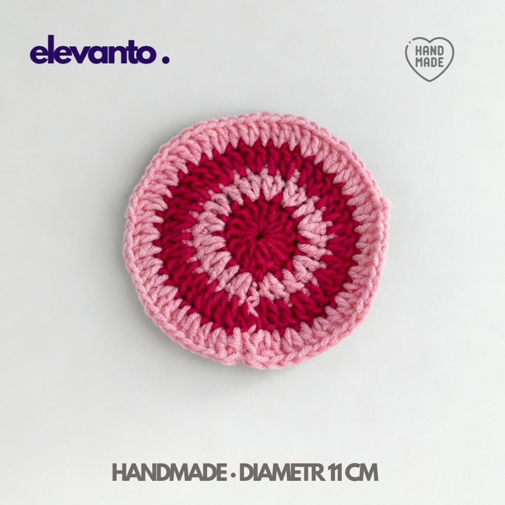 Crochet Coaster Black Pink In Your Area